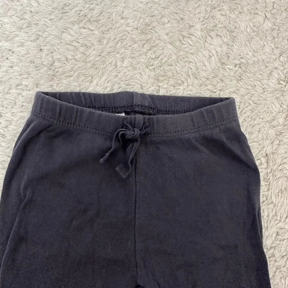 Baby Gap Dark Gray Banded Leggings Knit Pants Baby Boy Girl 3-6 Months